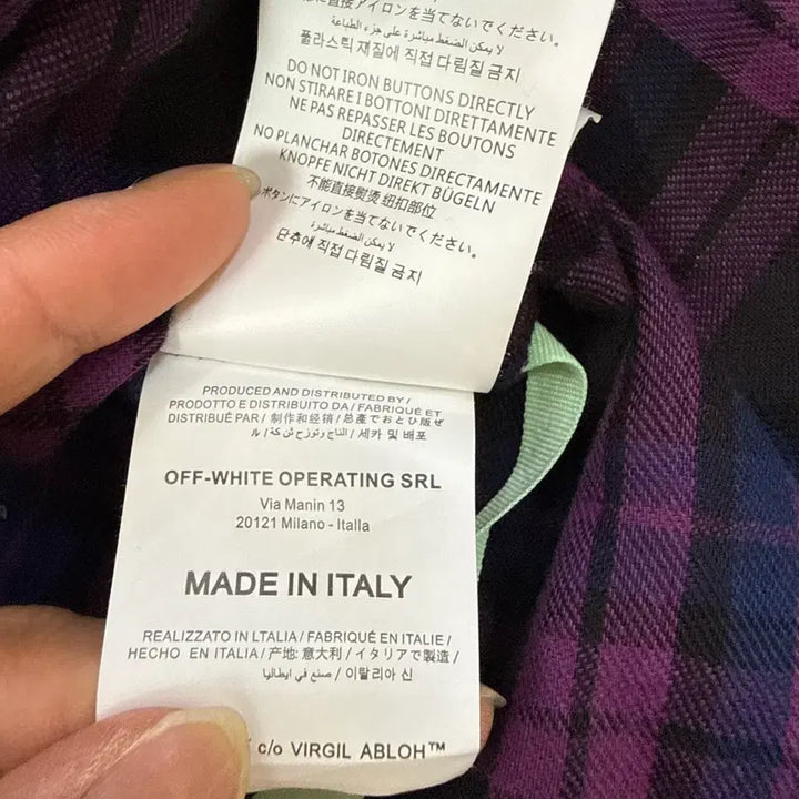 [BUNJANG] Off-White Flannel Check Shirt / XL 오프화이트 플란넬 체크 셔츠 0310T