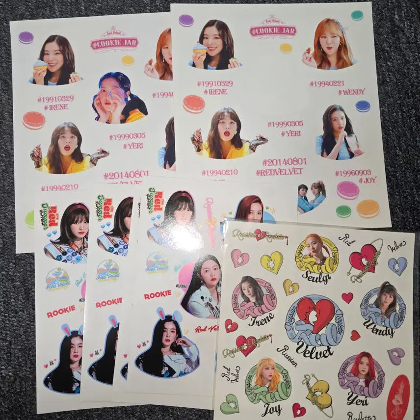 [BUNJANG] Red Velvet Bundle Set of Slogan and Stickers / 레드벨벳 비공굿 일괄 슬로건 스티커
