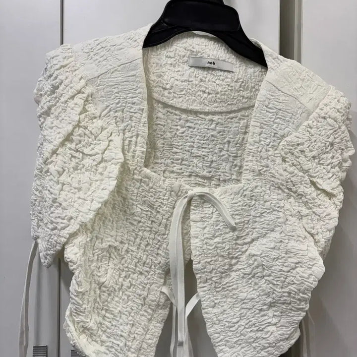 [BUNJANG] noq White Shirred Blouse / noq 화이트 셔링 블라우스