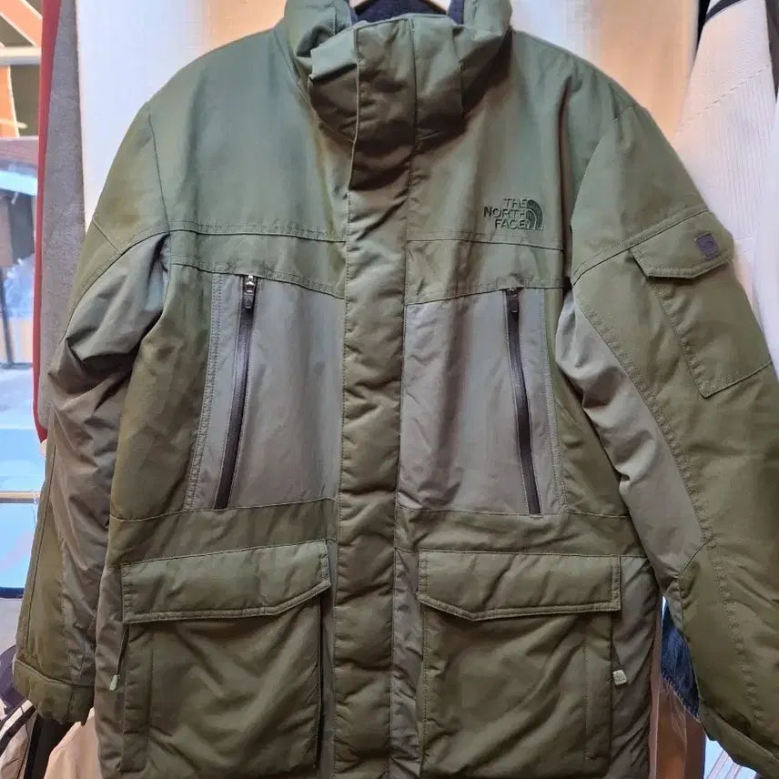 [BUNJANG] The North Face Olive Padded Jumper / 노스페이스 올리브 패딩 점퍼