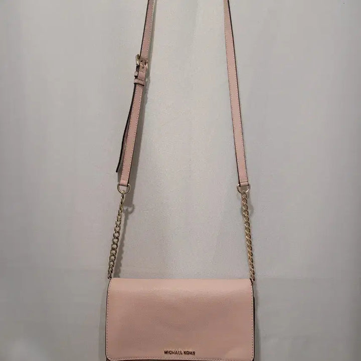 [BUNJANG] Michael Kors Pink Chain Crossbody Bag / 마이클코어스 핑크 체인 크로스백