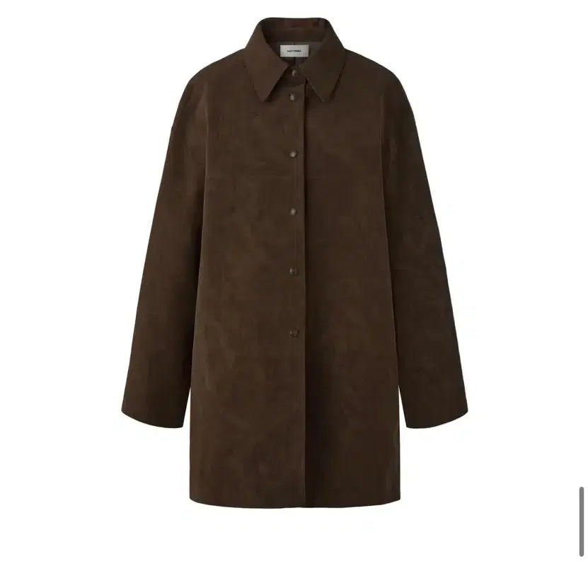 [BUNJANG] Salty Pebble Eco Leather Half Coat / 솔티페블 에코레더 하프 코트 브라운