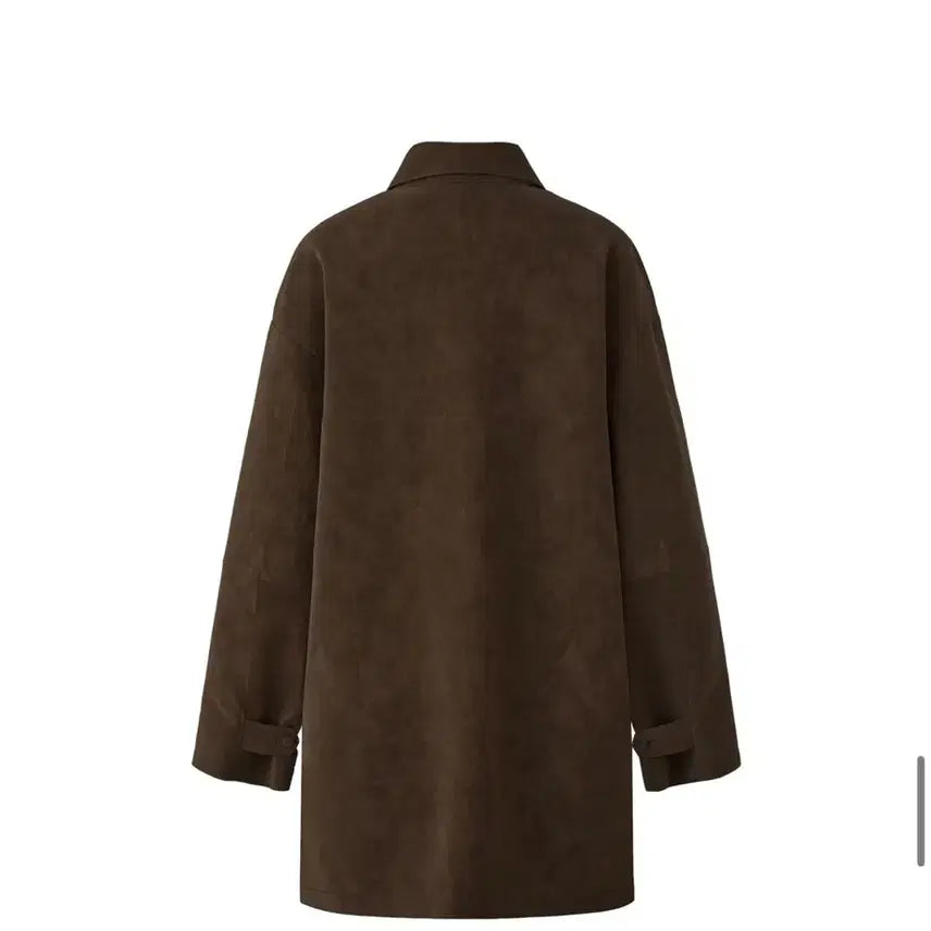 [BUNJANG] Salty Pebble Eco Leather Half Coat / 솔티페블 에코레더 하프 코트 브라운