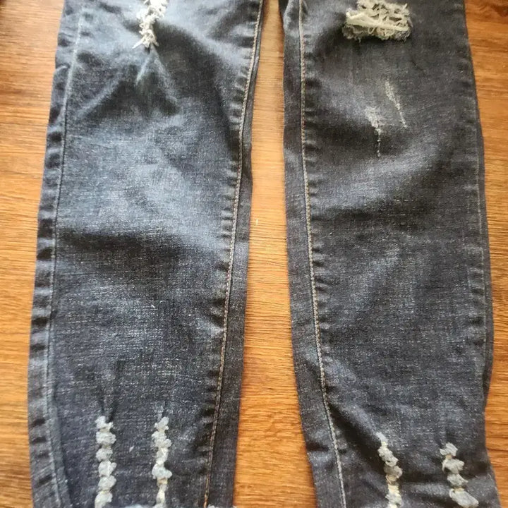 [BUNJANG] Cut Hem Denim Jeans / 대미지 컷팅진 청바지