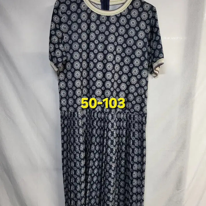 [BUNJANG] Vintage Patterned Spandex Dress / 패턴 스판 원피스 53-103