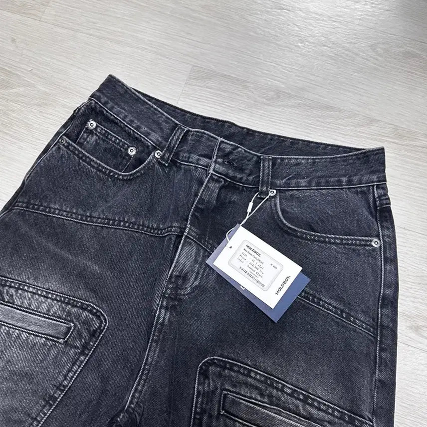 [BUNJANG] Moldboy Black Denim Pants / (새상품) 몰드보이 워싱 블랙 흑청 데님 팬츠 2사이즈