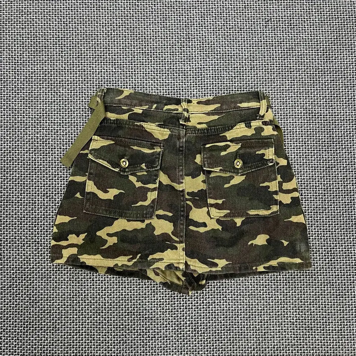 [BUNJANG] Vintage Camo Pants Skirt / 빈티지 카모 팬츠스커트