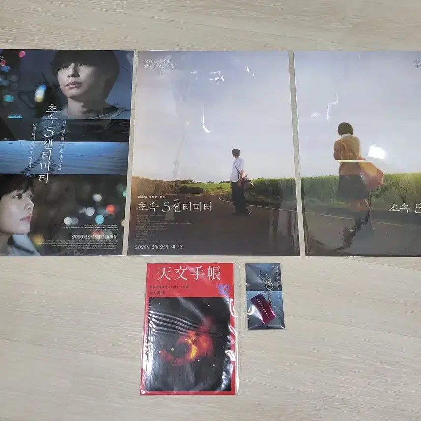 [BUNJANG] 5 Centimeters Per Second Poster Set / [전용박스 안전포장] 초속5센티미터 포스터3종+천문수첩+무비타이틀