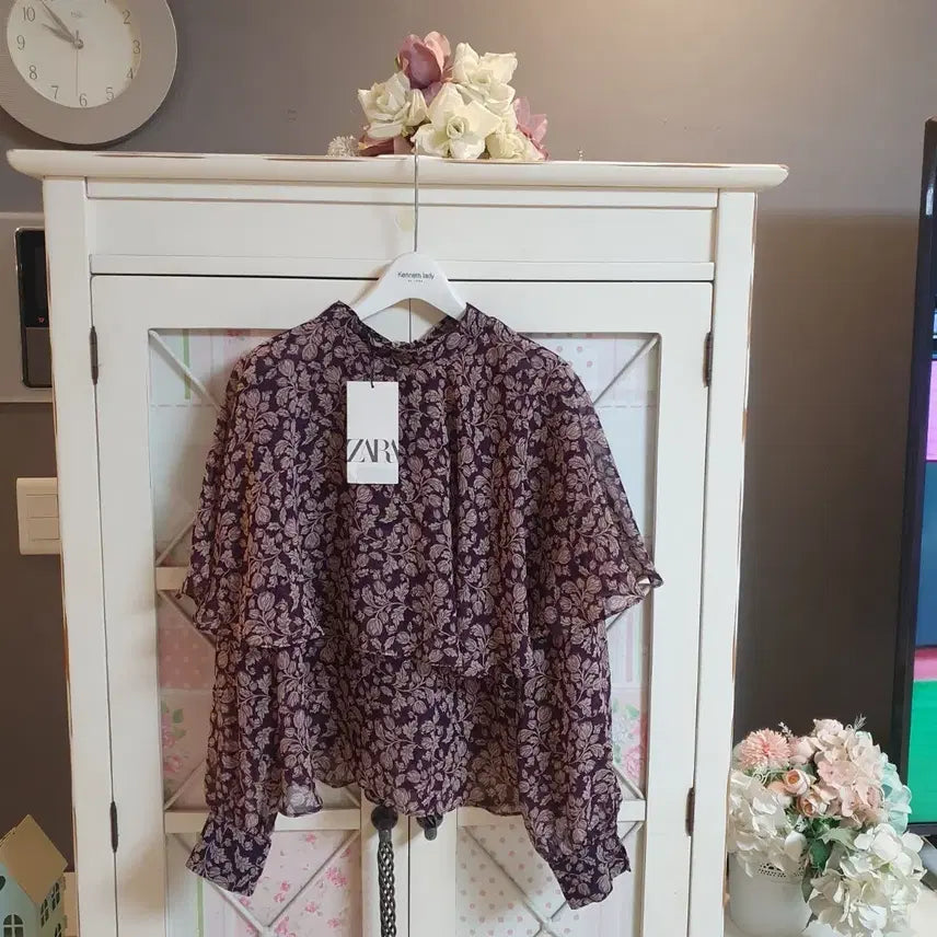 [BUNJANG] Zara Cape Blouse (55-66) - New / 자라 케이프 블라우스/55-66 새상품