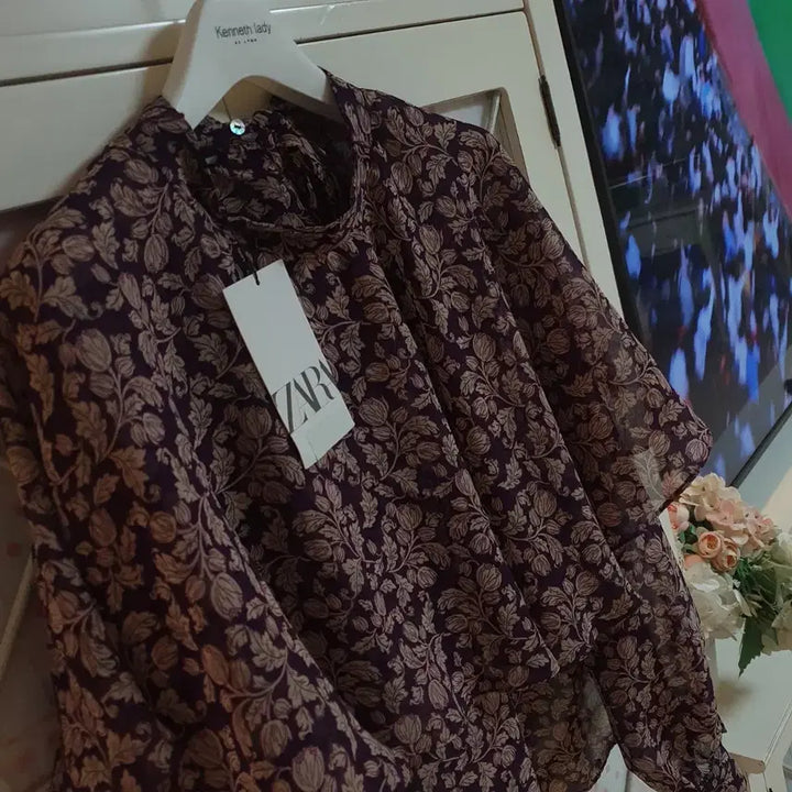 [BUNJANG] Zara Cape Blouse (55-66) - New / 자라 케이프 블라우스/55-66 새상품