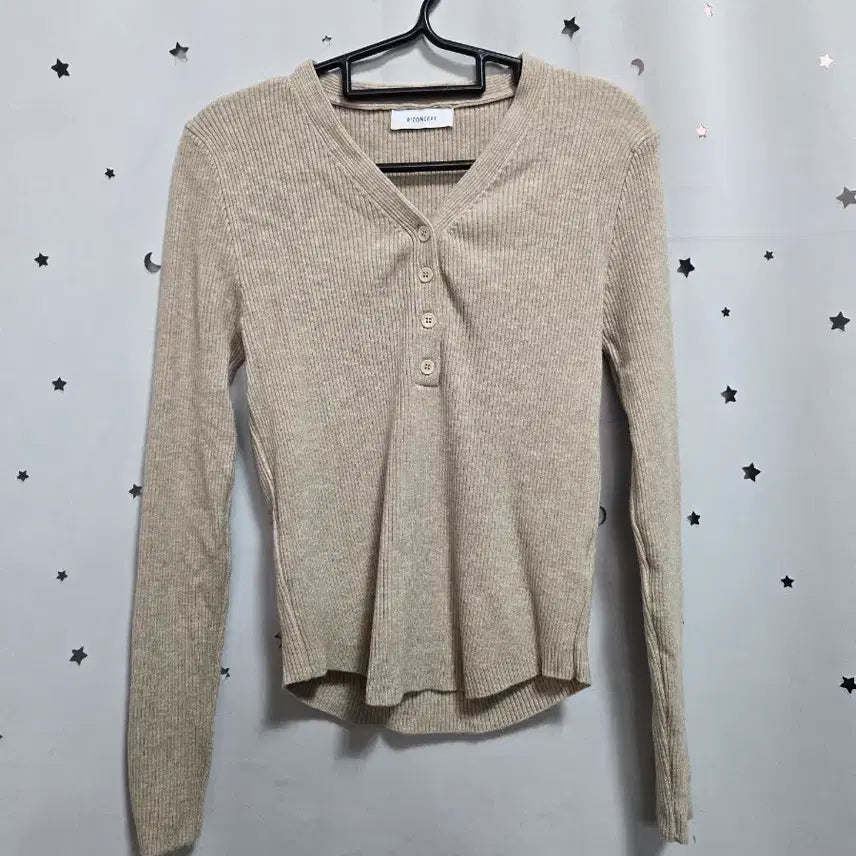 [BUNJANG] 8 Seconds Ribbed Knit Cardigan Beige (S) / 에잇세컨즈 골지 니트 가디건 베이지 S