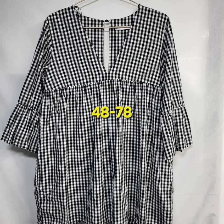 [BUNJANG] Baby Doll Dress with Inner Shorts / 고방체크 베이비돌 원피스, 속바지내장 48-78