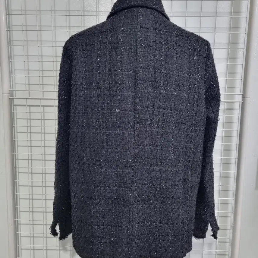 [BUNJANG] Atestoni Tweed Black Jacket with Pearl Buttons / 아테스토니 트위드 블랙 자켓 진주 버튼 장식