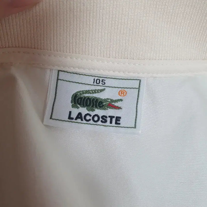 [BUNJANG] Lacoste Lightweight Windbreaker Jacket Light Beige / 라코스테 크록로고 경량 블루종 바람막이 자켓 라이트 베이지 105