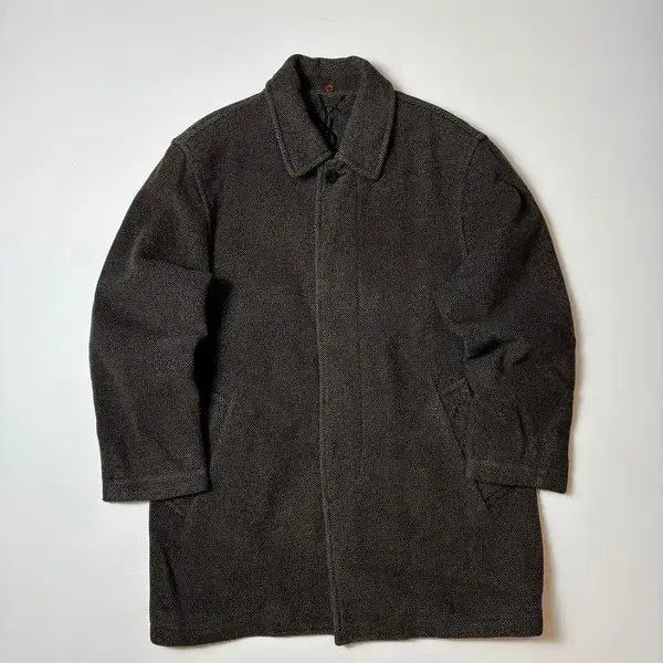 [BUNJANG] Yves Saint Laurent 00s Wool Herringbone Mac Coat / 입생로랑 YSL 00s 울 헤링본 맥 코트 PN8457