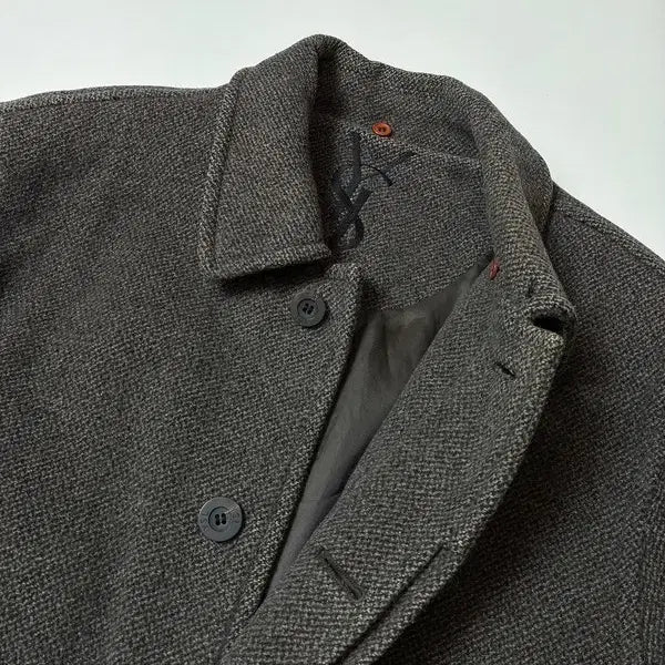 [BUNJANG] Yves Saint Laurent 00s Wool Herringbone Mac Coat / 입생로랑 YSL 00s 울 헤링본 맥 코트 PN8457