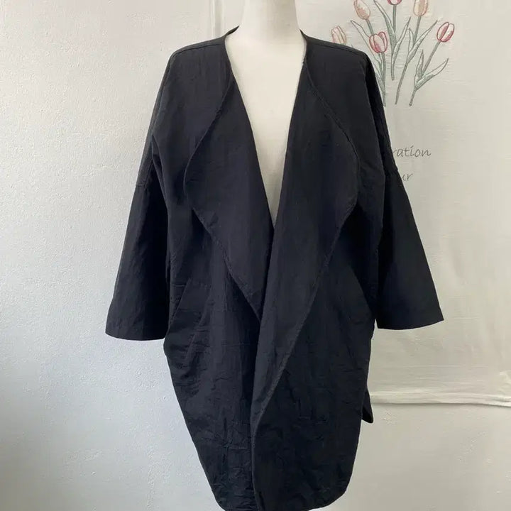 [BUNJANG] LeShop Open Shawl Linen Cardigan / 르샵 오픈형 숄 린넨가디건