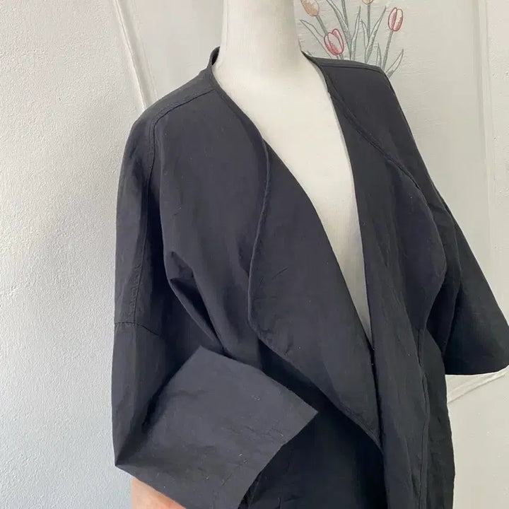 [BUNJANG] LeShop Open Shawl Linen Cardigan / 르샵 오픈형 숄 린넨가디건