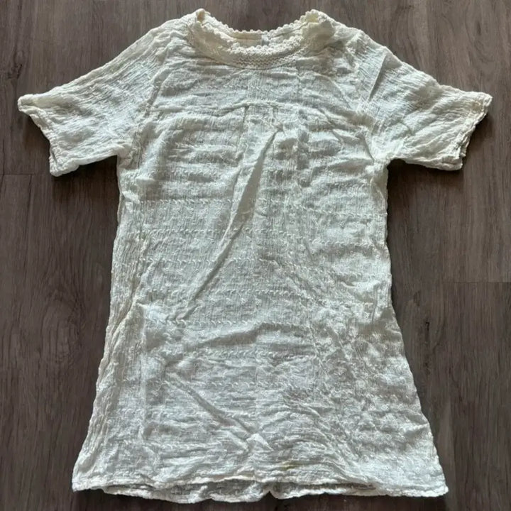 [BUNJANG] Vintage Ivory Shirred Blouse / 빈티지 아이보리 셔링 블라우스
