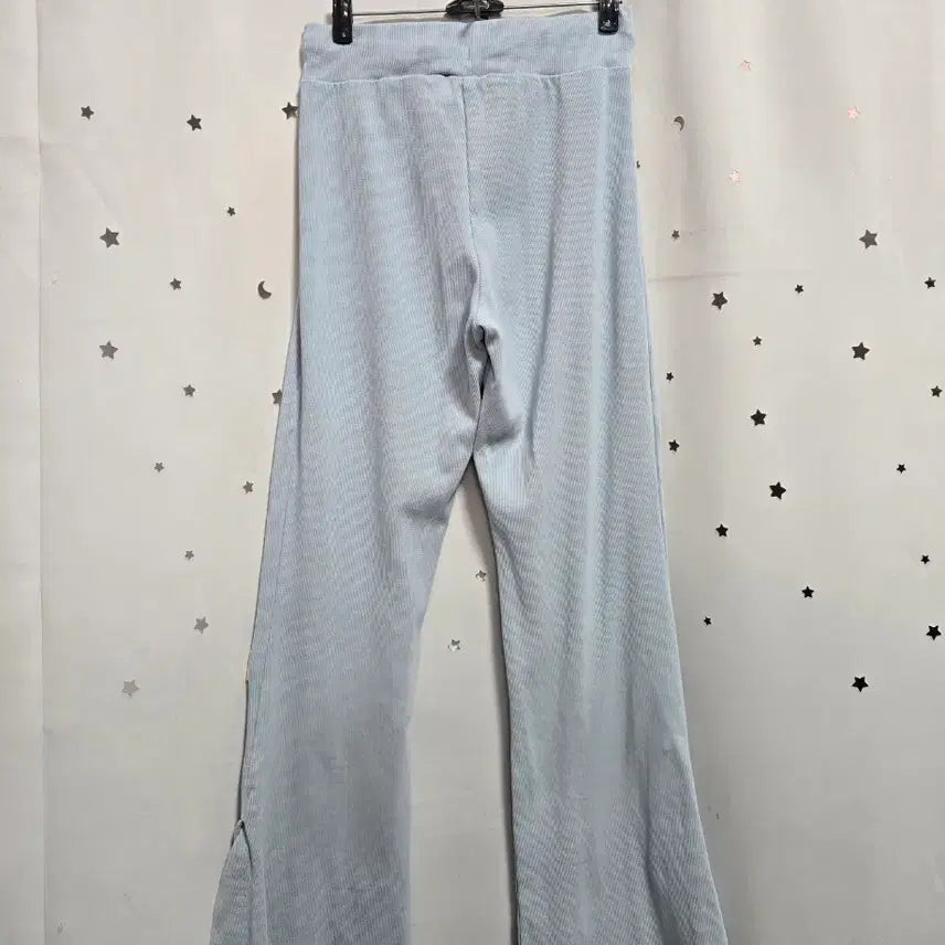 [BUNJANG] Adidas Ribbed Split Pants Sky Blue Medium / 아디다스 골지 스플릿 팬츠 하늘색 M
