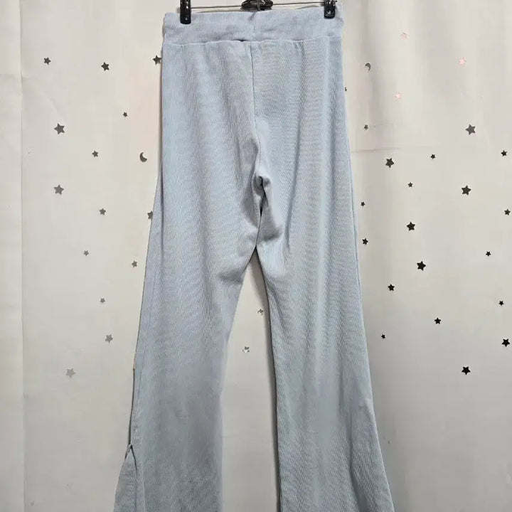 [BUNJANG] Adidas Ribbed Split Pants Sky Blue Medium / 아디다스 골지 스플릿 팬츠 하늘색 M