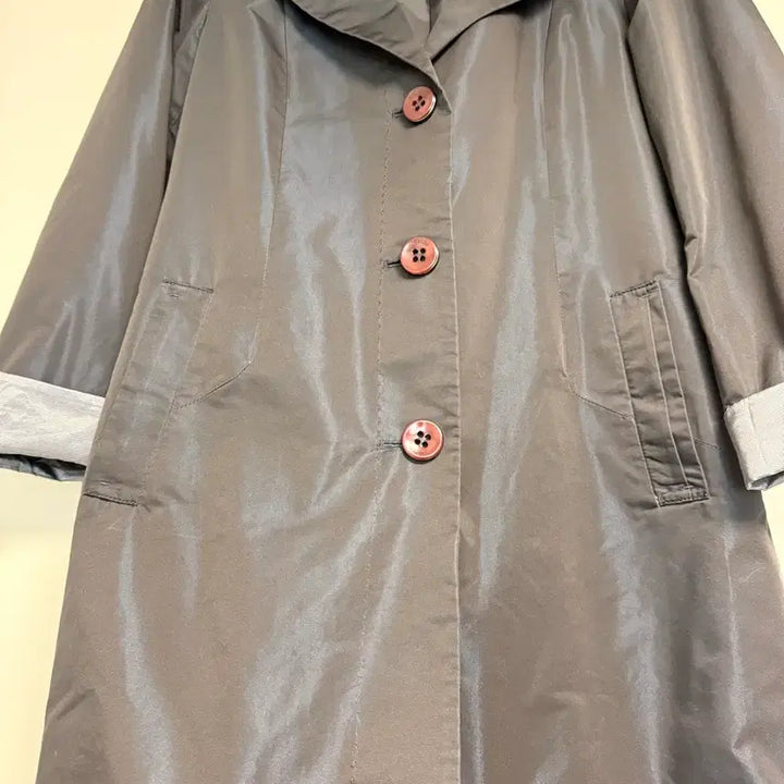 [BUNJANG] TERESIA Pearl Designer Trench Coat Jacket / TERESIA 진주빛 디자이너 코트 트렌치 바람막이 자켓556677