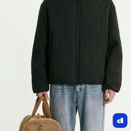 [BUNJANG] TNGT Striped Quilted Hooded Jumper / 티엔지티  점퍼