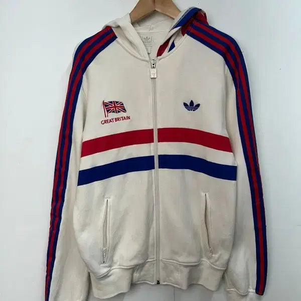 [SOLD OUT] 95 아디다스 파이어버드 신영국 코튼 후드집업 화이트
