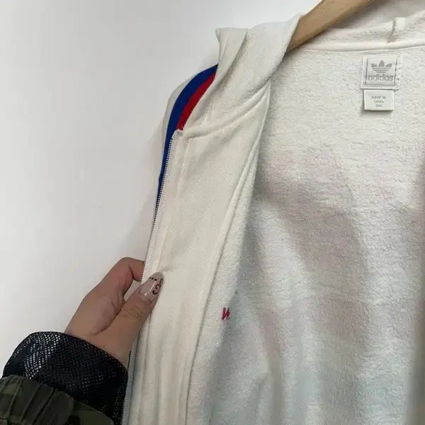 [SOLD OUT] 95 아디다스 파이어버드 신영국 코튼 후드집업 화이트