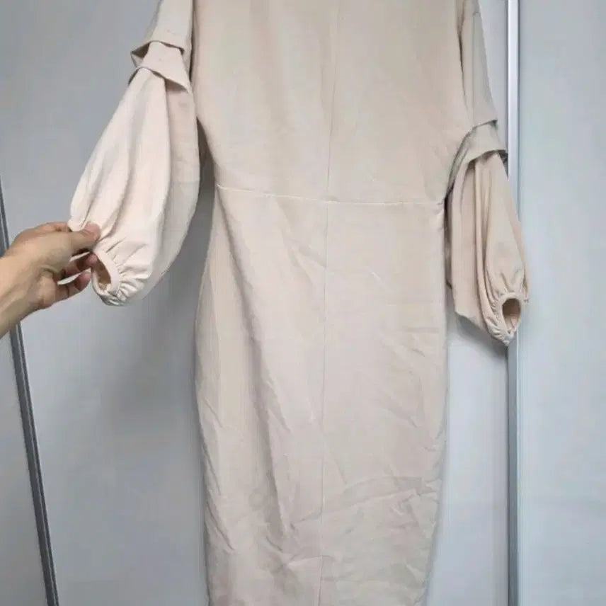 [BUNJANG] Hand-Stitch Parsons Ivory Dress / 핸드스티치파슨스 원피스