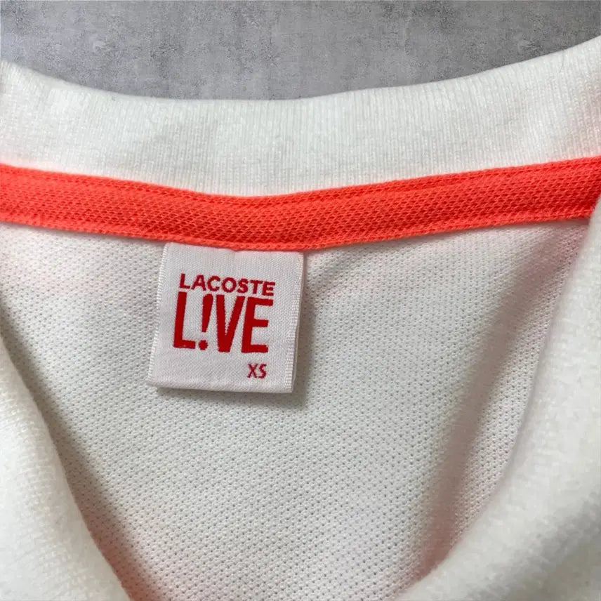 [SOLD OUT] 라코스테 Lacoste L!VE 화이트 피케 카라 슬림핏 원피스 XS