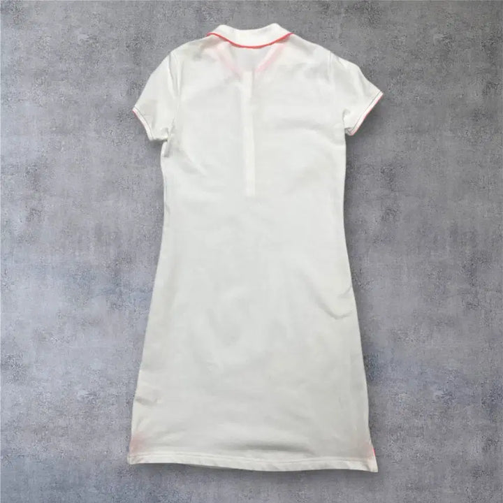 [SOLD OUT] 라코스테 Lacoste L!VE 화이트 피케 카라 슬림핏 원피스 XS