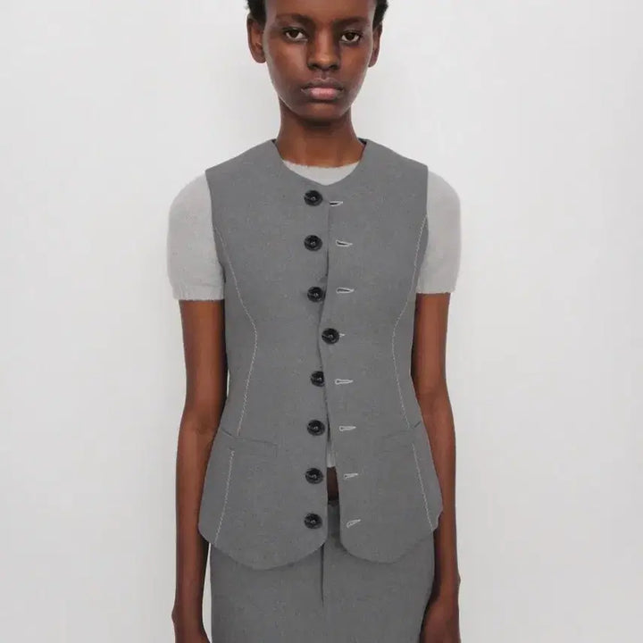 [BUNJANG] Gimaguas Brooke Vest Gray XS / 기마구아스