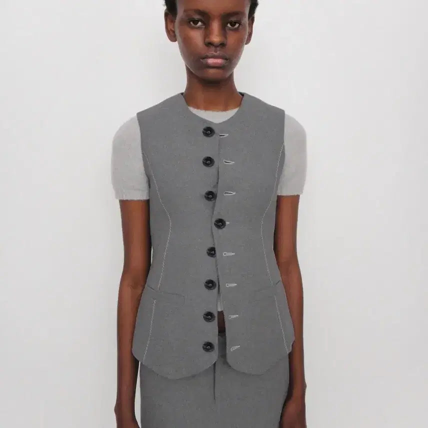 [BUNJANG] Gimaguas Brooke Vest Gray XS / 기마구아스