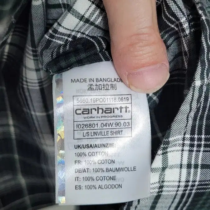 [BUNJANG] Carhartt WIP Green Check Shirt (Size 105) / [L-105]carhartt 칼하트WIP 그린 체크남방셔츠 실측105