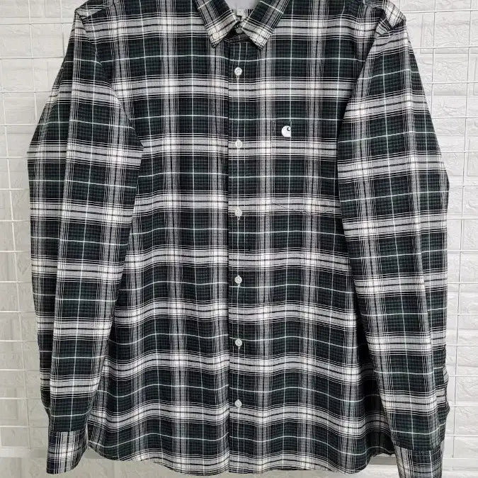 [BUNJANG] Carhartt WIP Green Check Shirt (Size 105) / [L-105]carhartt 칼하트WIP 그린 체크남방셔츠 실측105