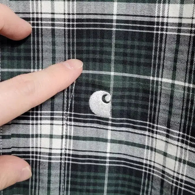 [BUNJANG] Carhartt WIP Green Check Shirt (Size 105) / [L-105]carhartt 칼하트WIP 그린 체크남방셔츠 실측105