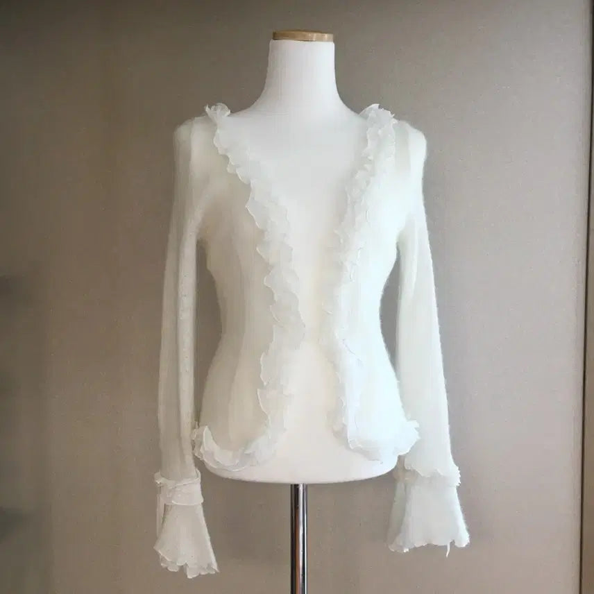 [BUNJANG] Cecil Mccabe Frill Lace Cardigan / 세실맥비 프릴 레이스 가디건