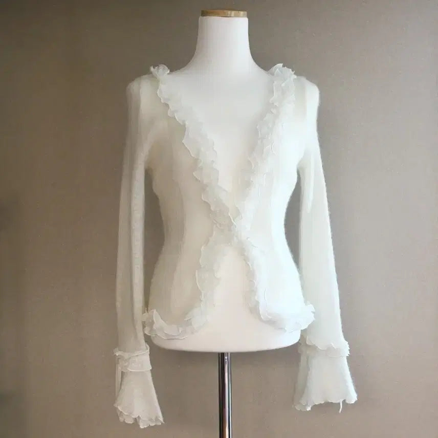 [BUNJANG] Cecil Mccabe Frill Lace Cardigan / 세실맥비 프릴 레이스 가디건
