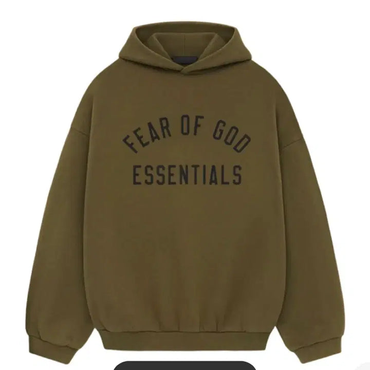 [BUNJANG] Essential Fleece Hoodie Olive XS / 에센셜 플리스 후드 올리브 - 24FW