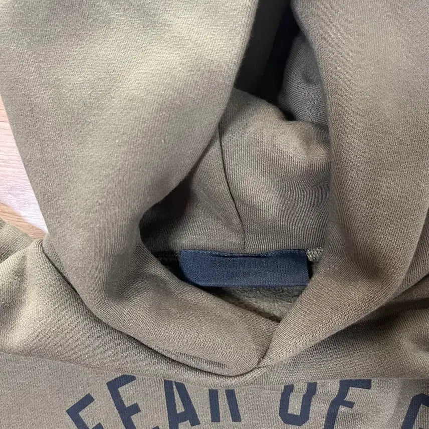 [BUNJANG] Essential Fleece Hoodie Olive XS / 에센셜 플리스 후드 올리브 - 24FW