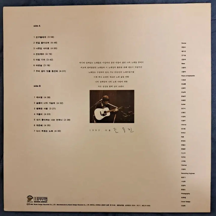 [BUNJANG] Jo Dong Jin Best Songs Collection LP / LP  조동진  (베스트노래모음)  희귀음반판매