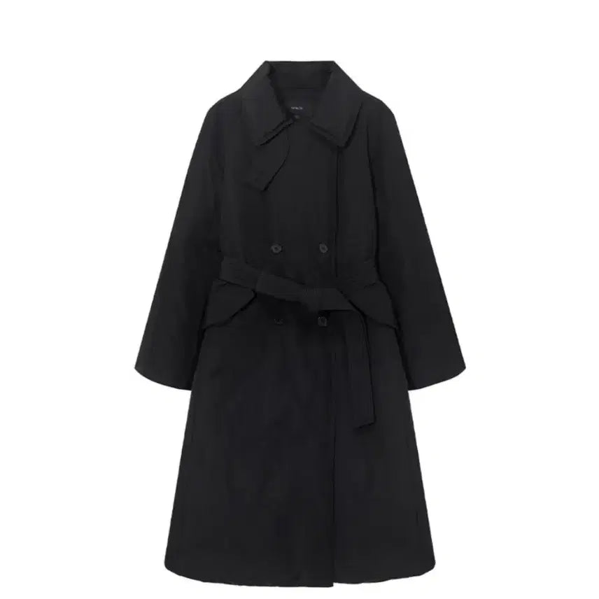 [BUNJANG] On&amp;On Trench Long Goose Down Jacket (Black 55) / [온앤온] 트렌치 롱 구스다운 (블랙 55)