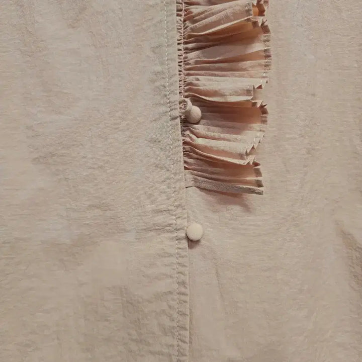 [BUNJANG] It MICHAA Frill Blouse Peach / 잇미샤 프릴 블라우스 살구색