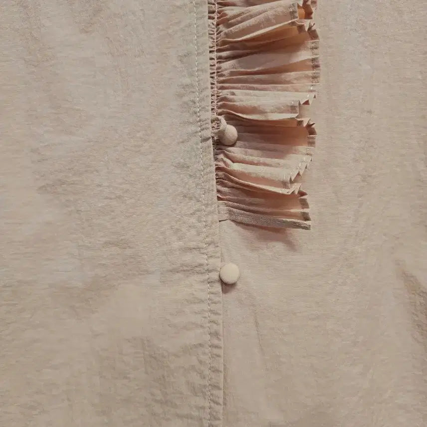 [BUNJANG] It MICHAA Frill Blouse Peach / 잇미샤 프릴 블라우스 살구색