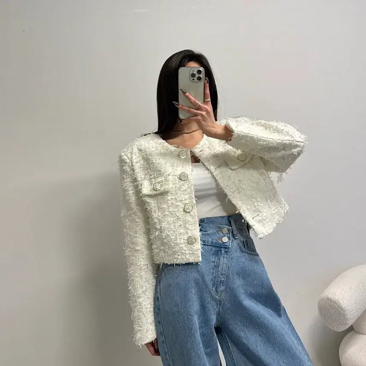 [BUNJANG] Merry Tweed Jacket (Ivory) / 새상품 정가10만원대 메리 트위드 자켓(아이)