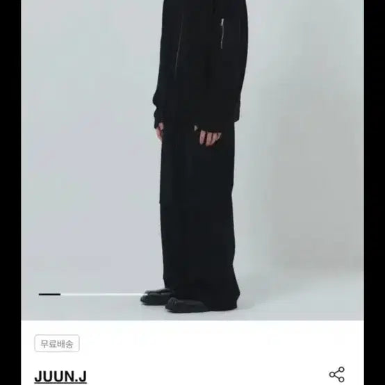 [BUNJANG] Juun.J MA-1 Pocket Full-Zip Cardigan Black M / (마지막가격) 25fw 준지 MA-1 포켓 풀집업 가디건 블랙 M 2회착