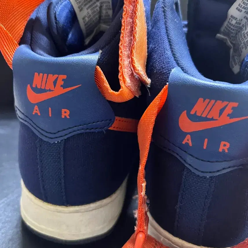 [BUNJANG] Nike Air Force 1 High CVS Navy/Orange Sneakers / 나이키 에어포스1 하이 cvs 270 곤/주 닉스