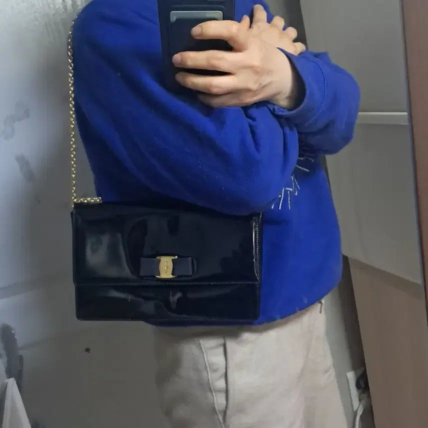 [BUNJANG] Ferragamo Ginnie Chain Mini Bag / 페라가모 지니백 블랙 체인 미니백 가방