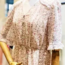 [BUNJANG] Thursday Island Lace Mix Chiffon Dress / 써스데이아일랜드 레이스 믹스 쉬폰 원피스  폴1300